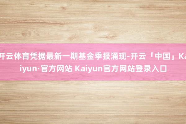 开云体育凭据最新一期基金季报涌现-开云「中国」Kaiyun·官方网站 Kaiyun官方网站登录入口